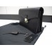 DUNHILL Men's LEATHER BRIEFCASE Wrist HAND BAG Clutch Attaché Borsello NEW SET
