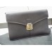 DUNHILL Men's LEATHER BRIEFCASE Wrist HAND BAG Clutch Attaché Borsello NEW SET