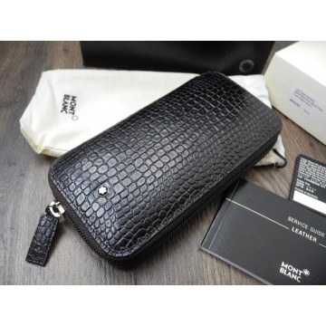 MONTBLANC TRAVEL WATCH Pouch Case for 2 BROWN MOCHA LEATHER NEW SET 4052787