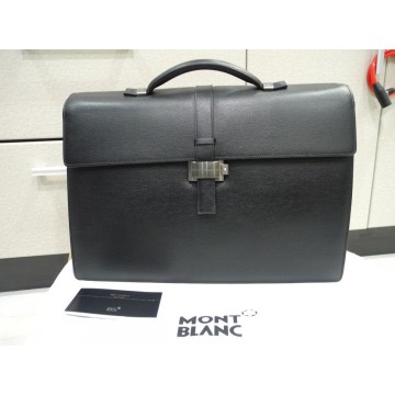 MONTBLANC 4810 WESTSIDE DOUBLE GUSSET BRIEFCASE DOCUMENT LEATHER CASE 7579 NOS