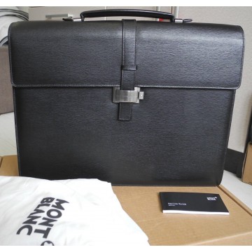 MONTBLANC 4810 WESTSIDE TRIPLE GUSSET BRIEFCASE DOCUMENT LEATHER CASE 9562