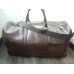 MONTBLANC TRAVEL BAG LUXURY BROWN LEATHER WEEKEND XLARGE GYM BIG HAND Bag MINT