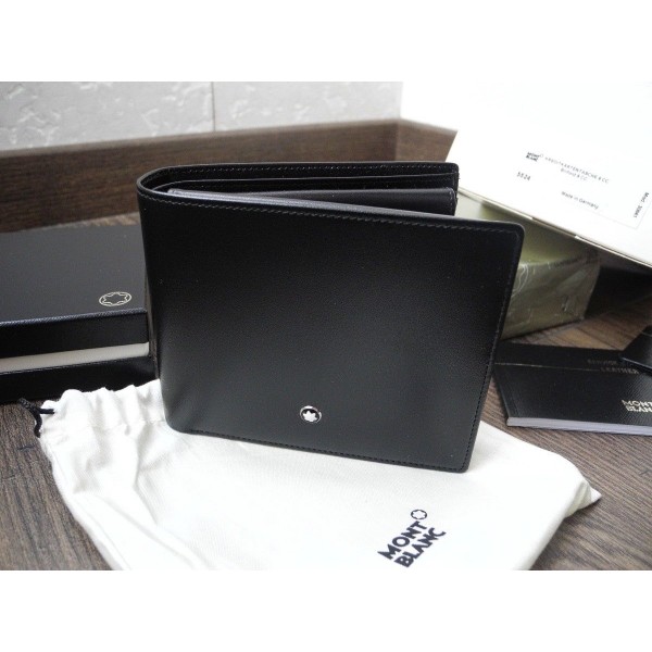 MONTBLANC WALLET BIFOLD 10CC BLACK LEATHER CREDIT CARD HOLDER CASE 5524 NEW