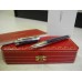 CARTIER PASHA PLATINUM BARCODE FULL BLUE LACQUER PLATED ROLLERBALL PEN NEW SET