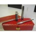 CARTIER PASHA PLATINUM BARCODE FULL BLUE LACQUER PLATED ROLLERBALL PEN NEW SET