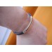 BARAKA 18K WHITE YELLOW GOLD 3 DIAMOND BRACELET Barakà ORO 750 Rubber Ct Armband