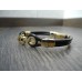 BARAKA Men's 18K YELLOW WHITE GOLD 23gr BRACELET Barakà ORO 750 Rubber Armband