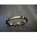 BARAKA Men's 18K YELLOW WHITE GOLD 23gr BRACELET Barakà ORO 750 Rubber Armband