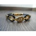 BARAKA Men's 18K YELLOW WHITE GOLD 23gr BRACELET Barakà ORO 750 Rubber Armband