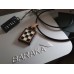 BARAKA GRAND PRIX PENDANT 18K ROSE GOLD ENAMEL CERAMIC SS NECKLACE Chain NEW SET