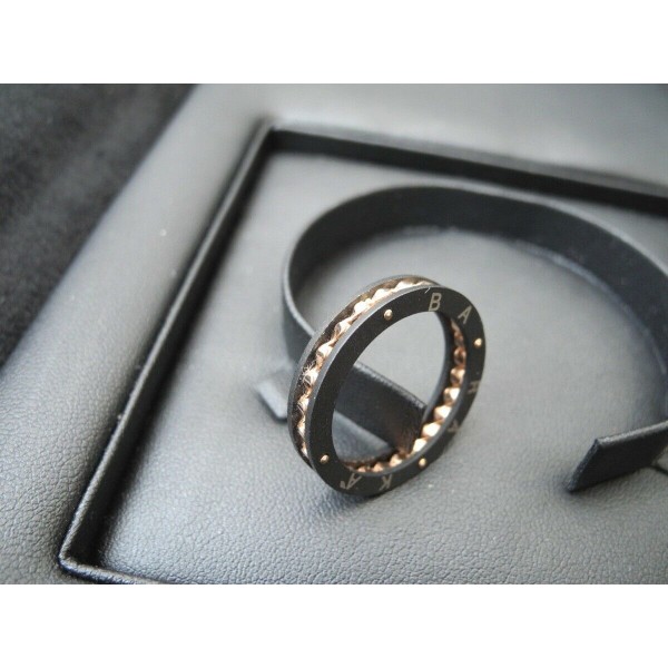 BARAKA CLIPPER 18K ROSE GOLD BLACK PVD RING Barakà ORO ANELLO US10.5 EU62 NEW