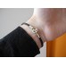 BARAKA 18K WHITE ROSE GOLD DIAMOND BRACELET Barakà ORO 750 Rubber Armband NEW