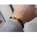 BARAKA 18K YELLOW WHITE GOLD BRACELET Barakà 750 ORO Rubber Armband FULL SET