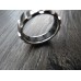 CHAUMET CLASS ONE RING 18K WHITE GOLD RUBBER MEN'S EU62 US10 JP20