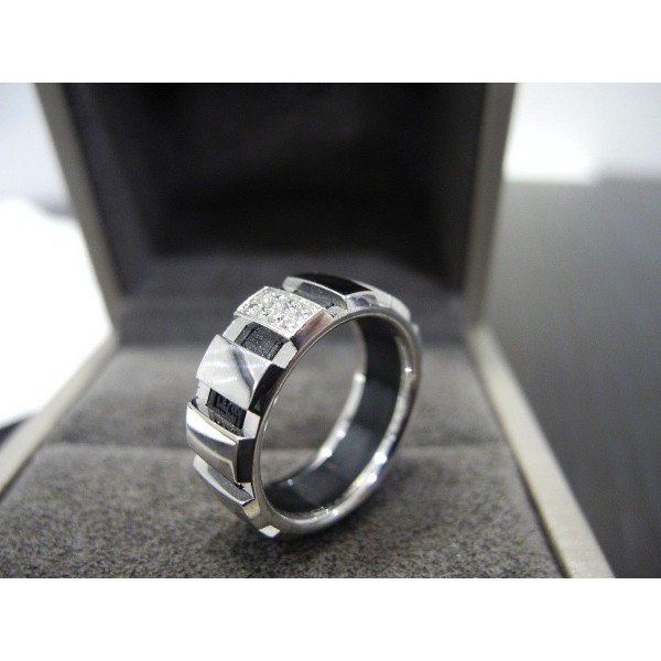 CHAUMET PARIS CLASS ONE RING 18K WHITE GOLD DIAMOND EU 52/53/54 FULL SET
