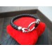 OMEGA SAILING BRACELET SAILOR BLACK SS. Men Woman UNISEX Size S CERTIFICATE NEW