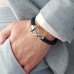 OMEGA SAILING BRACELET SAILOR BLACK SS. Men Woman UNISEX Size S CERTIFICATE NEW