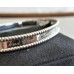 VAN CLEEF & ARPELS SIGNATURE PERLEE 18K WHITE GOLD BRACELET M 17cm ORO Armband