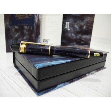 MONTBLANC EDGAR ALLAN POE 1998 WRITERS EDITION 18K GOLD FOUNTAIN PEN NEW SET