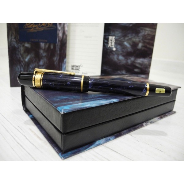 MONTBLANC EDGAR ALLAN POE 1998 WRITERS EDITION 18K GOLD FOUNTAIN PEN NEW SET