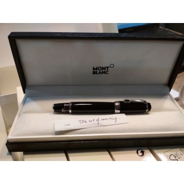 MONTBLANC BOHEME BLACK ONYX PLATINUM 14K GOLD Nib OM Fountain Pen FULL SET NEW