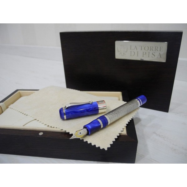 MONTEGRAPPA LA TORRE DI PISA 18K GOLD/SOLID SILVER Ag925 LIMITED FOUNTAIN PEN