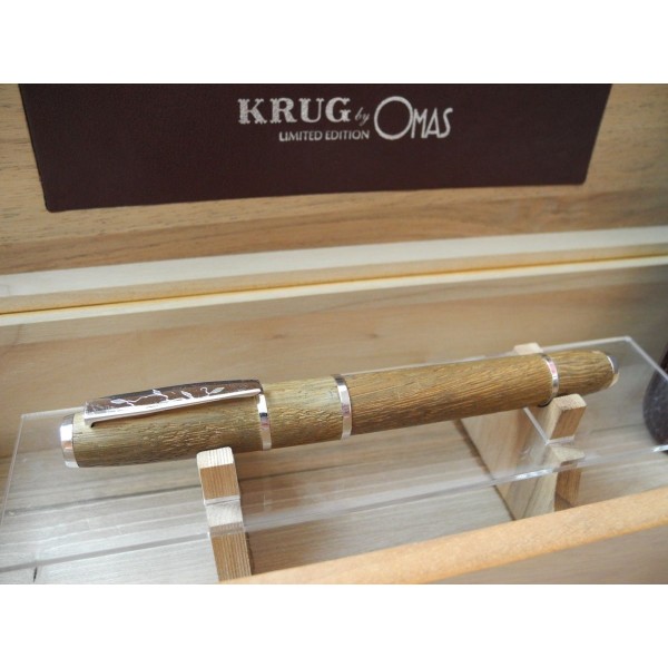 OMAS KRUG Сhampagne OAK WOOD 925 Sterling Silver LIMITED EDITION ROLLERBALL PEN