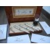 BREGUET 18K GOLD Fountain Rollerball Ballpoint/Mechanical Pencil SILVER PEN SET