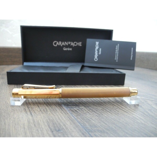 CARAN d'ACHE VARIUS IVANHOE GOLD PLATED ROLLERBALL PEN