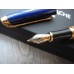 CARAN d'ACHE LEMAN Sapphire Blue GOLD TRIM LE MAN LACQUER 18K FOUNTAIN PEN NEW