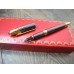 CARTIER COUGAR de TRINITY GUNMETAL 1992 Cabochon 18K GOLD F nib FOUNTAIN PEN