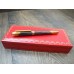 CARTIER COUGAR de TRINITY GUNMETAL 1992 Cabochon 18K GOLD F nib FOUNTAIN PEN