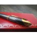 CARTIER COUGAR de TRINITY GUNMETAL 1992 Cabochon 18K GOLD F nib FOUNTAIN PEN