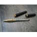 CARTIER LOUIS CARTIER GROOVED GOLD Black Composite FRANCE CABOCHON STONE ROLLERBALL PEN