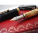 CARTIER LOUIS CARTIER 18K GOLD Noir Composite FOUNTAIN PEN 170024 NEW + MONTBLANC INK