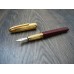 LOUIS CARTIER GOLD & LACQUE BORDEAUX 18K 2-TONE M NIB MAROON FOUNTAIN PEN