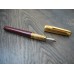 LOUIS CARTIER GOLD & LACQUE BORDEAUX 18K 2-TONE M NIB MAROON FOUNTAIN PEN