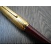 LOUIS CARTIER GOLD & LACQUE BORDEAUX 18K 2-TONE M NIB MAROON FOUNTAIN PEN