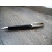 CARTIER ROADSTER CIRCULAR GRAINED Palladium Trim Blue Cabochon BALLPOINT PEN