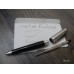CARTIER ROADSTER CIRCULAR GRAINED Palladium Trim Blue Cabochon BALLPOINT PEN