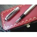 CARTIER ROADSTER STEEL Stitching Lines GRID PALLADIUM FOUNTAIN PEN NEW