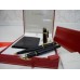 CARTIER DIABOLO 18K GOLD FOUNTAIN & BALLPOINT PEN LEATHER WALLET FULL RARE SET 