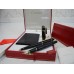 CARTIER DIABOLO 18K GOLD FOUNTAIN & BALLPOINT PEN LEATHER WALLET FULL RARE SET 