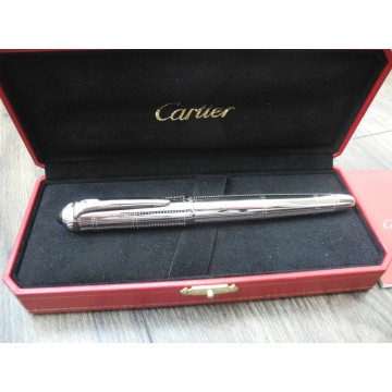 CARTIER TRANSATLANTIQUE ROADSTER RIVET MOTIF Palladium ROLLERBALL PEN NEW