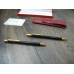 CARTIER LE MUST de BALLPOINT PEN Mechanical PENCIL 0.7 mm LEATHER POUCH CASE SET