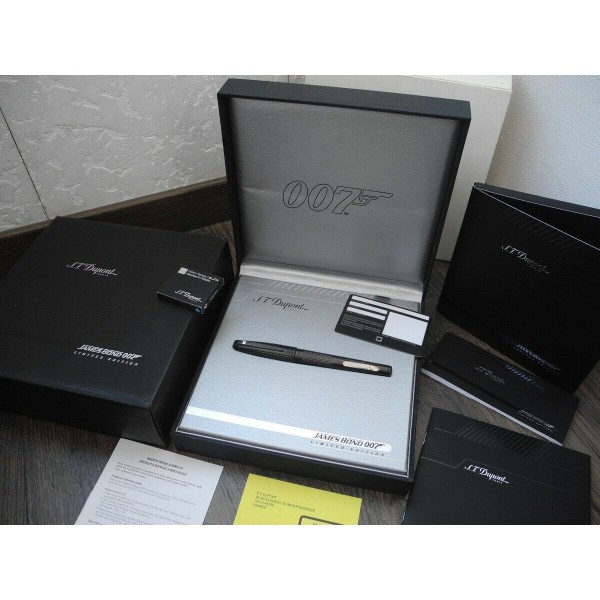 S.T.DUPONT 007 JAMES BOND BLACK PVD LIMITED EDITION OLYMPIO XL FOUNTAIN PEN NEW