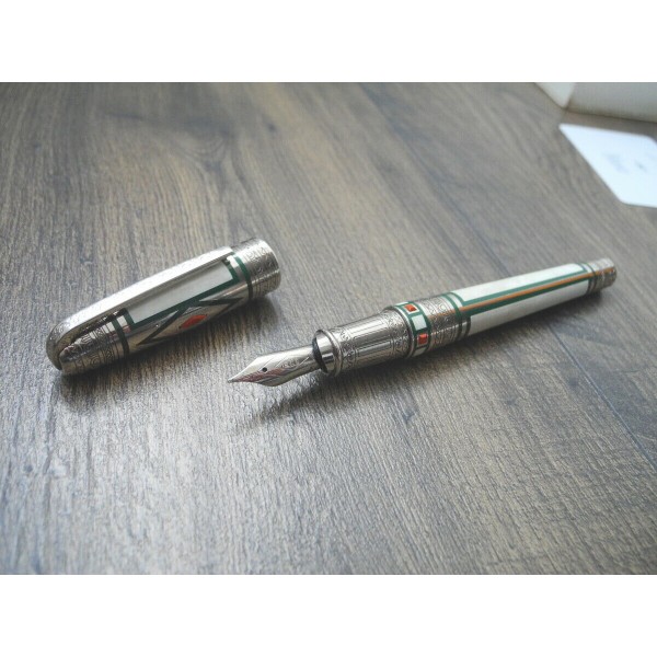 S.T. DUPONT OLYMPIO MEDICI 2005 LIMITED EDITION 18K GOLD M NIB FOUNTAIN PEN SET