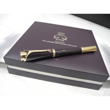 MONTBLANC PRINCESSE GRACE DE MONACO PINK TOPAZ PURPLE ROLLERBALL PEN