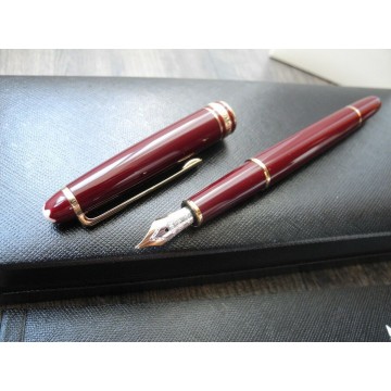 MONTBLANC MEISTERSTUCK CLASSIQUE 144 Burgundy BORDEAUX 14K GOLD M nib FOUNTAIN PEN SET NEW