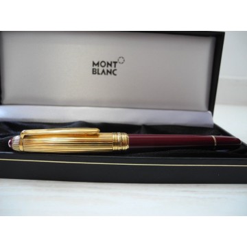 MONTBLANC MEISTERSTUCK 144 SOLITAIRE DOUE VERMEIL BORDEAUX 18K GOLD FOUNTAIN PEN
